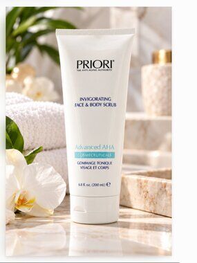 DISCONTINUED | PRIORI Advanced AHA Invigorating Face & Body Scrub – 200 mL/6.8oz